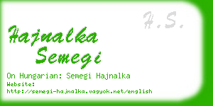 hajnalka semegi business card